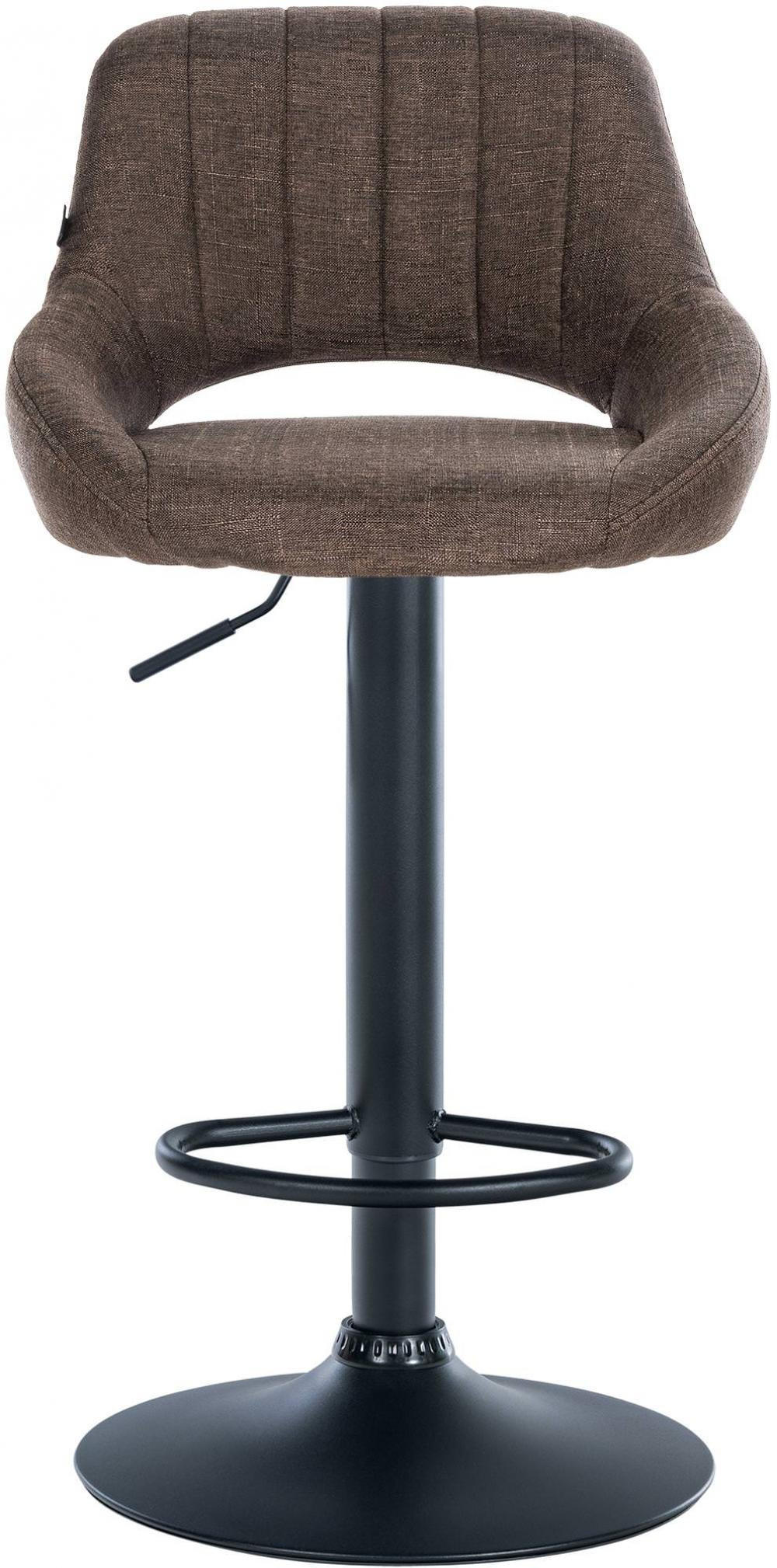 BARHOCKER Stoff Braun - Schwarz/Braun, Textil/Metall (46.5/85/48cm) - CLP