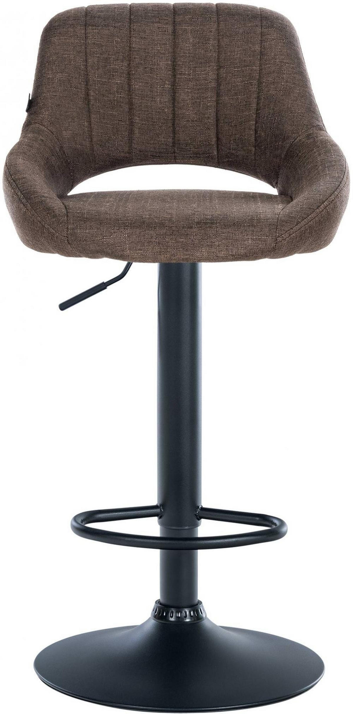 BARHOCKER Stoff Braun - Schwarz/Braun, Textil/Metall (46.5/85/48cm) - CLP