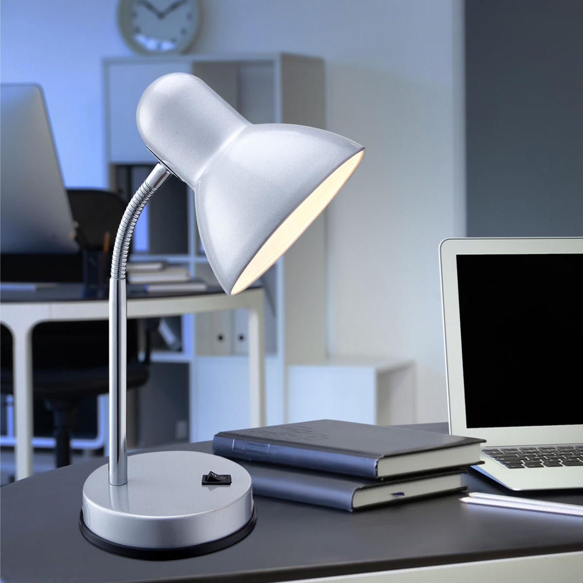 TISCHLEUCHTE BASIC Metall Silber - Silberfarben, Metall (21.5/21.5/33cm) - Globo Lighting