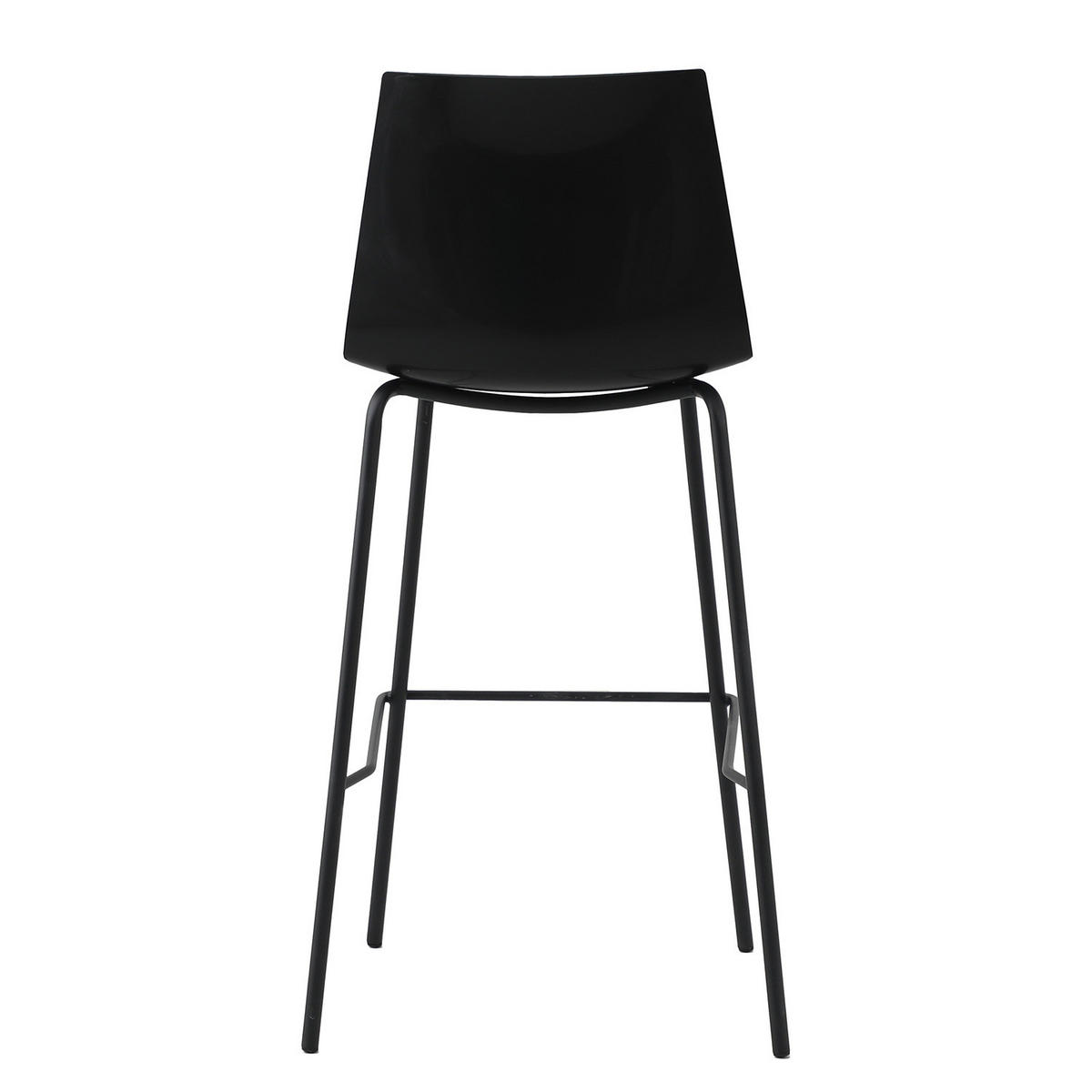BARSTUHL - 2er-Set - Kunststoff / Eisen - Schwarz, Kunststoff/Metall (54/109/54cm) - home24