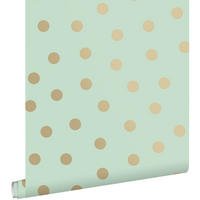 TAPETE Punkte 53 cm x 10.05 m - Grün, Papier (53/0.1cm) - ESTAhome