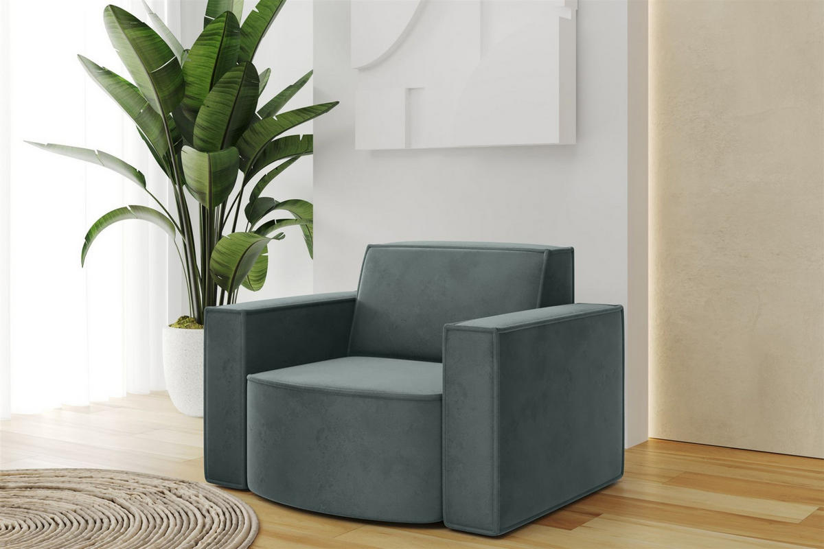 SOFASET Palma Ecksofa Sessel Opera - Smaragdgrün, Holzwerkstoff/Textil (236/78/165cm) - Fun Möbel