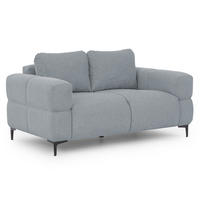 2-SITZER-SOFA Cardea in Bubble-Optik aus weichem Grau Strukturstoff mit hohem Sitzkomfort - Schwarz/Grau, Holz/Textil (154/80/97cm) - S-Style Möbel