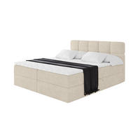BOXBETT mit Matratze H4 - FAMA - 120x200 cm Beige Monolith - Sahara, Holzwerkstoff (120/200cm) - ALTDECOR