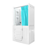 SENIORENDUSCHE S08D-TH-A-R Weiß - Weiß, Glas/Kunststoff (68/110/205cm) - AcquaVapore by Sandra Jentho