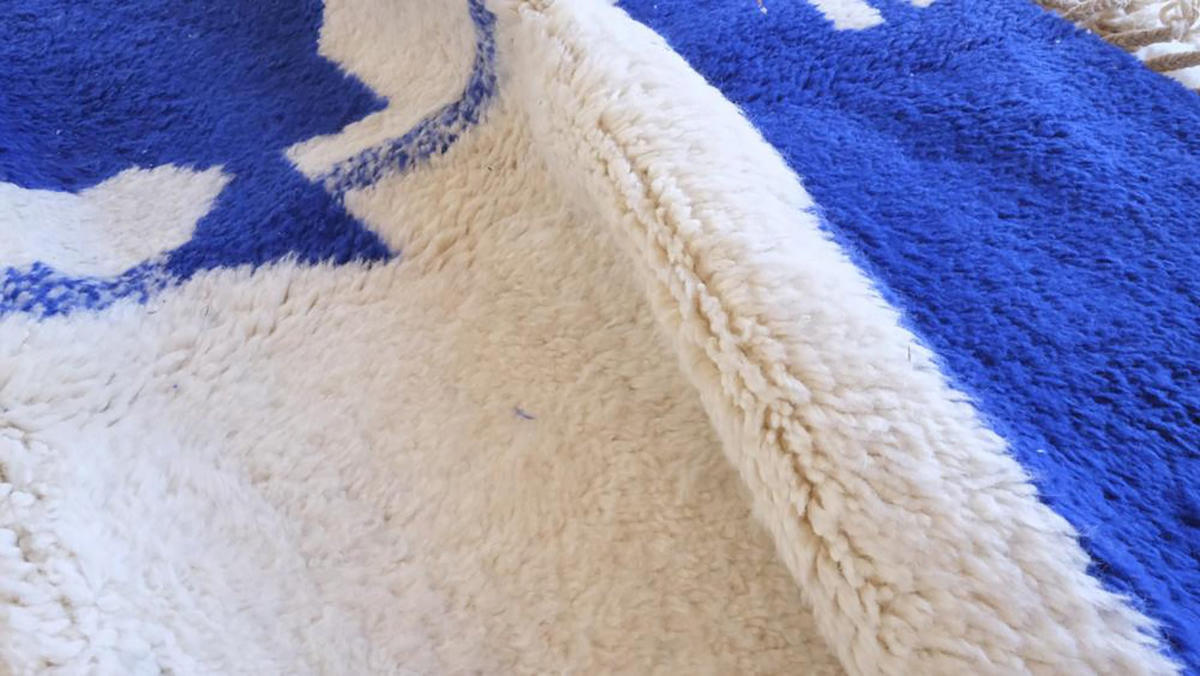 BERBERTEPPICH aus reiner Wolle 219x 239 cm - Blau, Naturmaterialien (219/239cm) - AFK Living