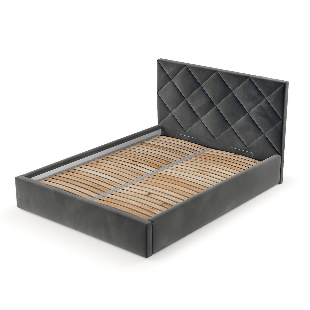 POLSTERBETT Torno 140/200 cm Anthrazit im Paros Stoff - Anthrazit/Schwarz, Holz/Holzwerkstoff (140/200cm) - AltaBeds