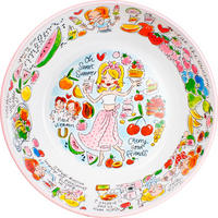 SCHALE Rosa Früchte in Bunt - 30cm - Multicolor, Keramik (9cm) - Blond Amsterdam