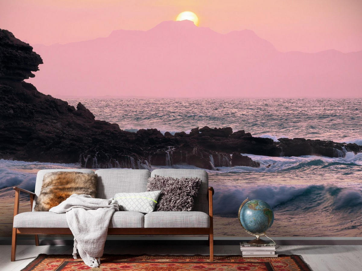 FOTOTAPETE Meer 400 x 250 cm - Pink, Papier (400/250cm) - Sanders & Sanders