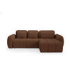 ECKSOFA mit Schlaffunktion Premium Braun - Schwarz/Mokka, Holz/Holzwerkstoff (304/190cm) - Furnisell