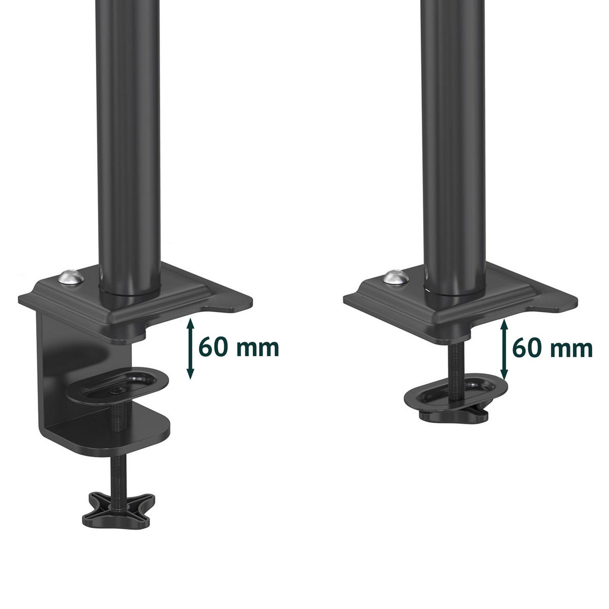 MONITORHALTERUNG Mokpo 2-tlg. - Schwarz, Metall (7/81/40cm) - SVITA