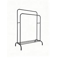 KLEIDERSTÄNDER - Schwarz, Kunststoff/Metall (110/146/56cm) - Relaxdays