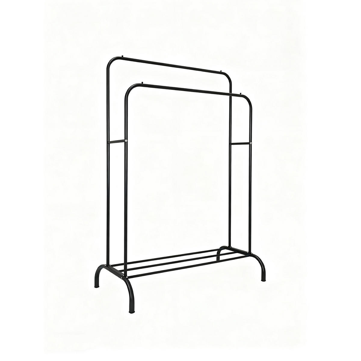 KLEIDERSTÄNDER - Schwarz, Kunststoff/Metall (110/146/56cm) - Relaxdays