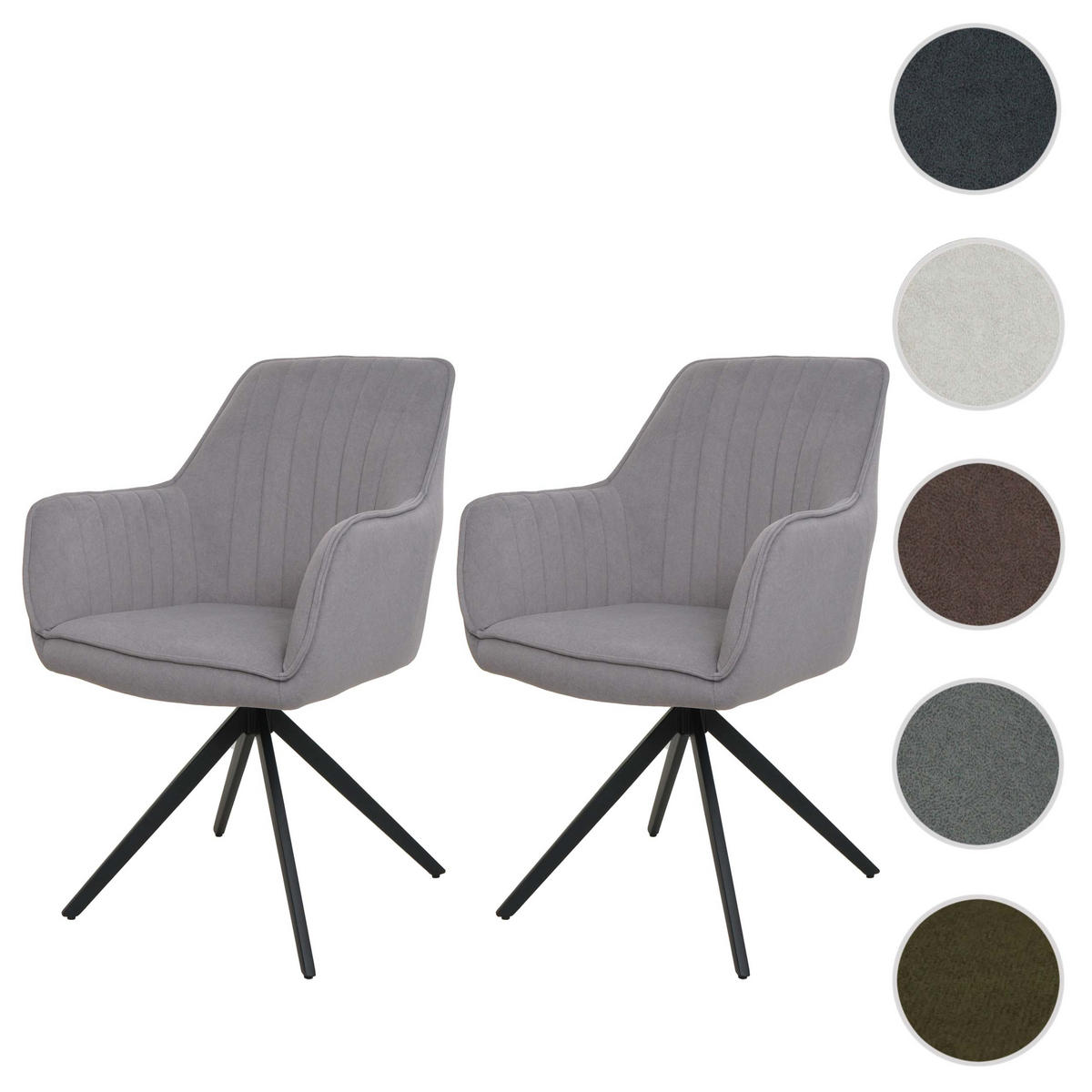 ESSZIMMERSTUHL Hellgrau 2er-Set - Hellgrau, Textil (58/87/55cm) - Jamb