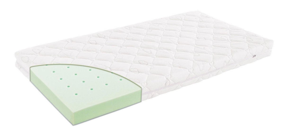 BABYMATRATZE für Babybett 70x140 cm, CLOUD SleepPlus - Weiß, Textil (70/140cm) - Sämann – make a difference.