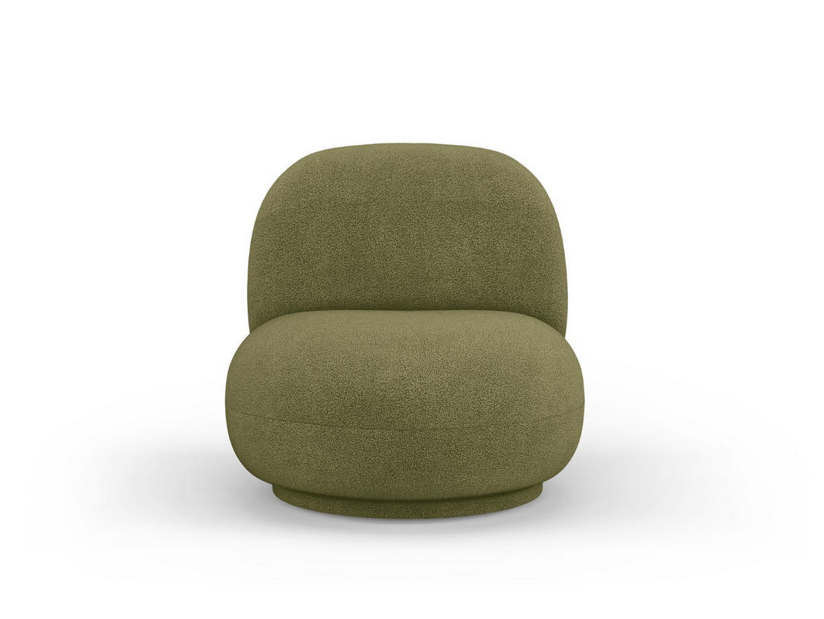 DREHSESSEL Chuck aus Boucle grün - Grün, Textil (77/80/78cm) - Micadoni