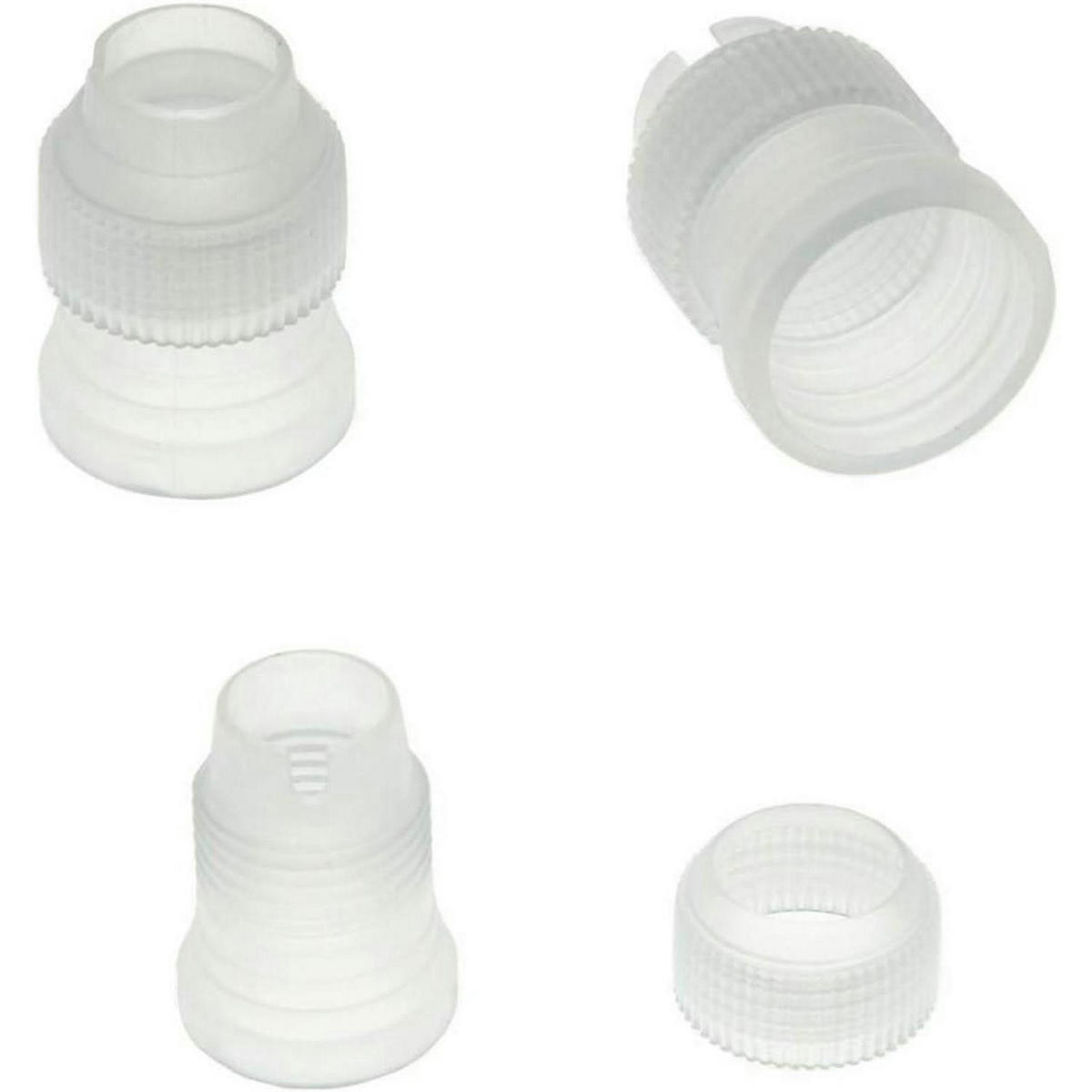KUPPLUNGEN für Spritzbeutel 12-teiliges Set Kunststoff - Weiß, Kunststoff (3.7/1.8/5.7cm)