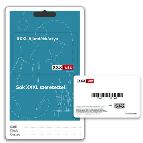 XXXLutz ajándékkártya hátoldala