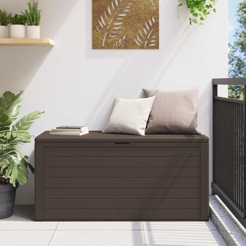 furnicato Gartentruhe Braun 116x55x44 cm