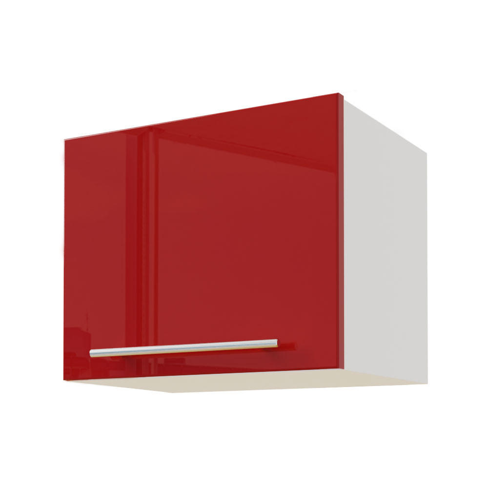 KLAPPHÄNGESCHRANK Brerra W4B/45 RAL 3002 karminrot Hochglanz / Weiß 45 / 32,5 / 36cm - Rot/Weiß, Holz/Holzwerkstoff (45/32.5/36cm) - Feldmann-Wohnen