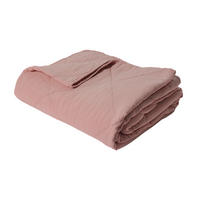 DECKE 140 x 200 cm, 100% Baumwolle, Rosa - Rosa, Textil (140/200cm) - Au Maison