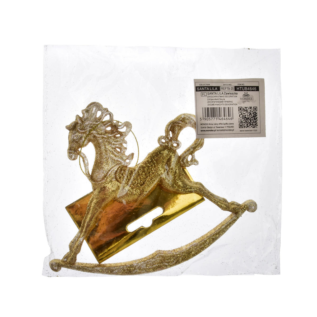CHRISTBAUMANHÄNGER Santa Lila Gold Acryl - Goldfarben, Kunststoff (10/3/14cm) - Mondex