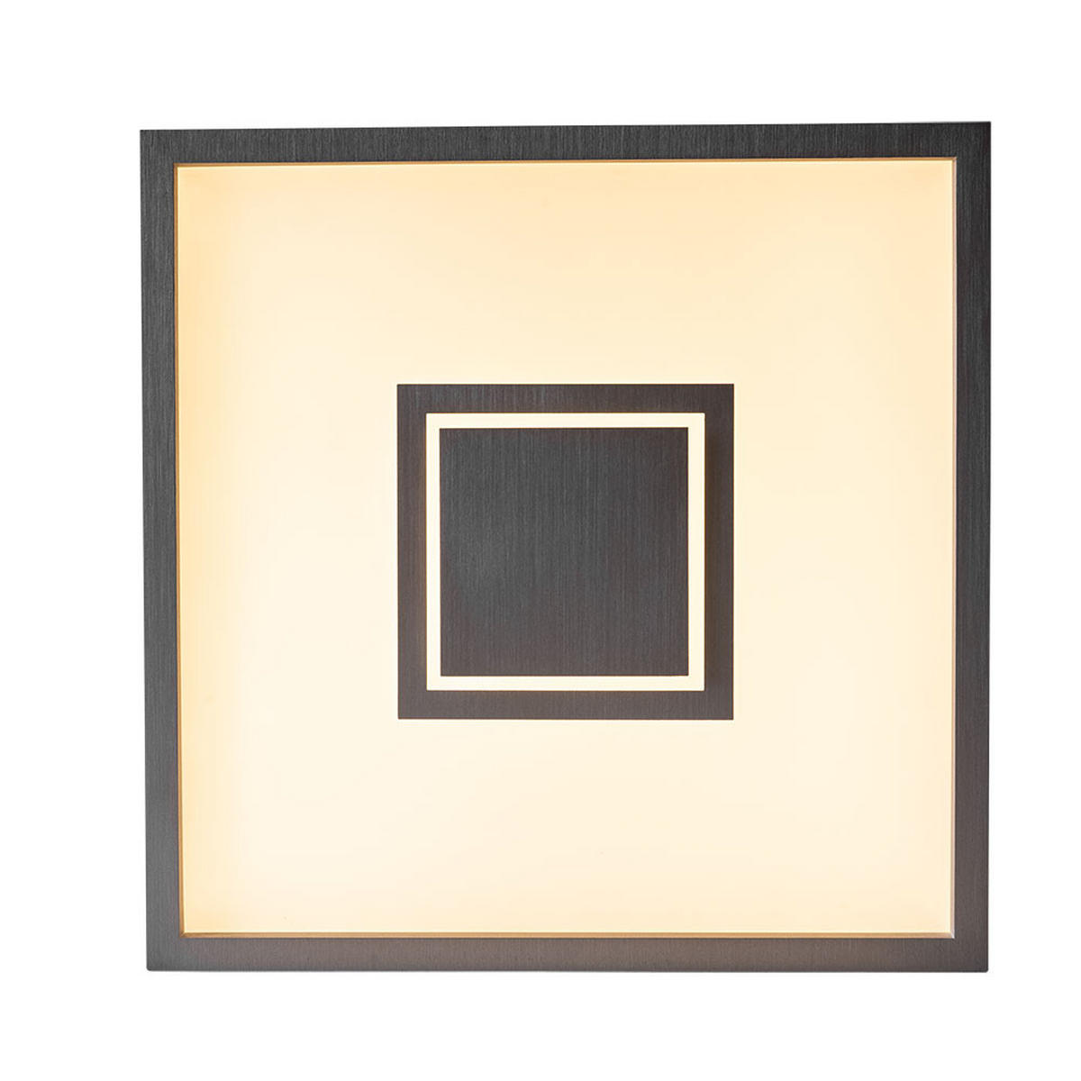 LED DECKENLEUCHTE Backlight Silber - Silberfarben, Kunststoff (42.3/42.3/3.9cm) - Briloner