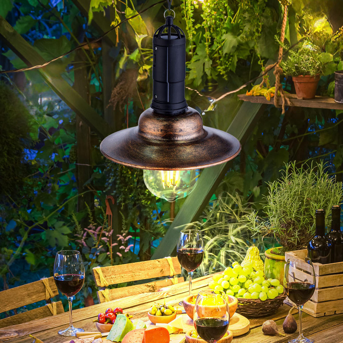 LED AUSSENDECKENLEUCHTE Metall Bronze 2er Set - Bronzefarben, Glas (15.5/15.5/50cm)