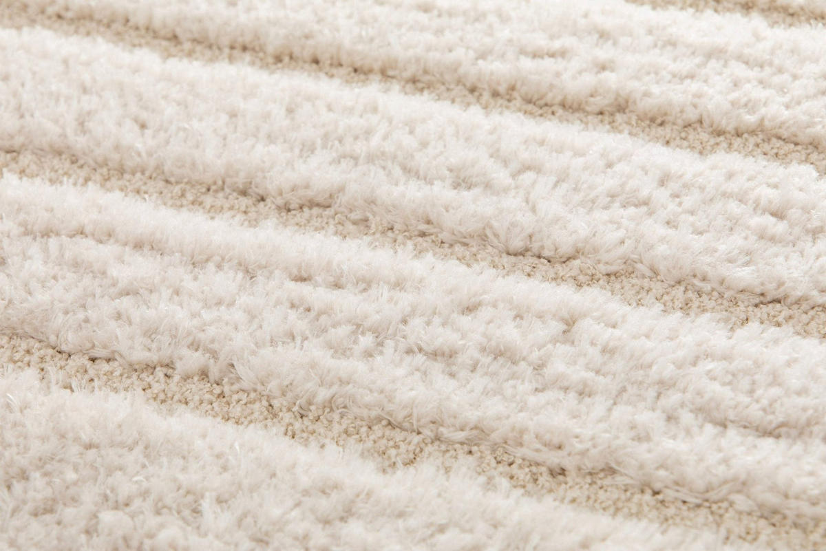TEPPICH weich mit Relief aus recyceltem Polyester weiß - Weiß, Textil (200/290cm) - AFK Living