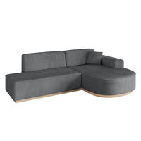 ECKSOFA Ottomane Rechts ARRIO-L1 - 243x171x83 cm Dunkelgrau - Dunkelgrau, Holzwerkstoff/Textil (243/171cm) - ALTDECOR