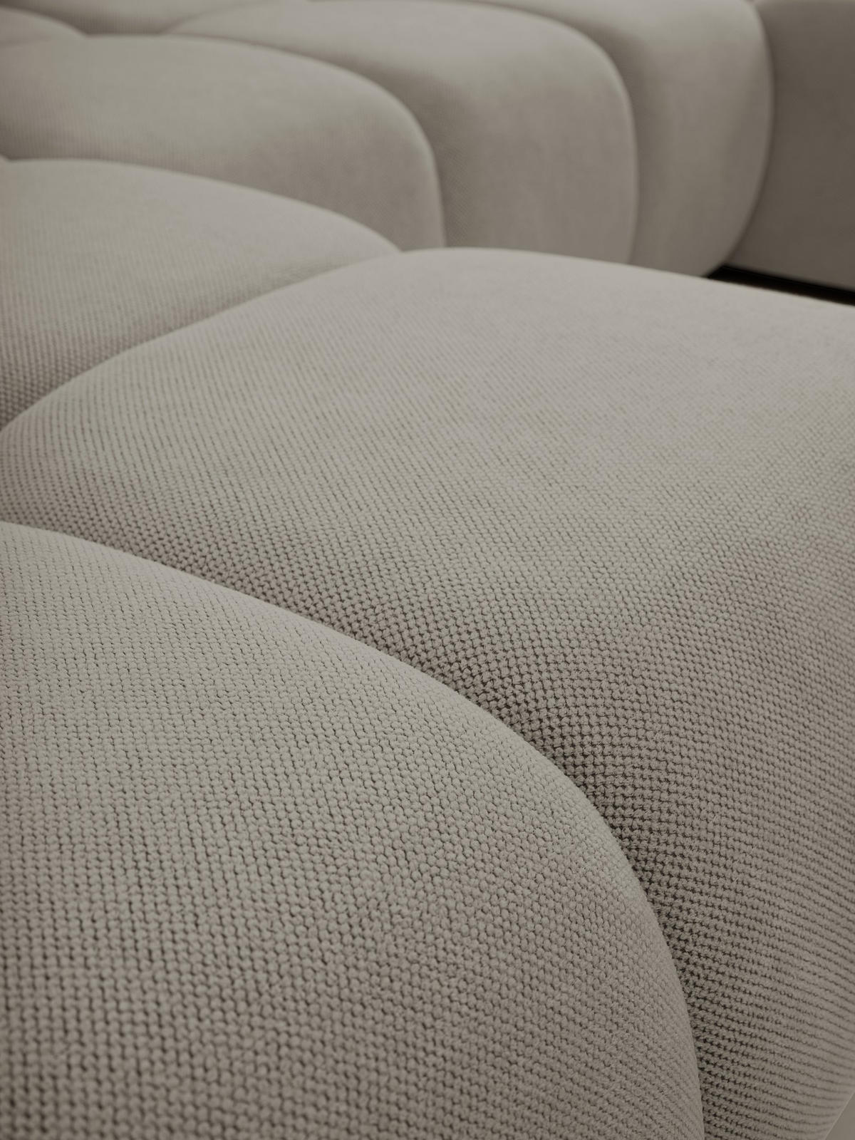 WOHNLANDSCHAFT DUCA U Hellgrau Jersey mit Schlaffunktion - Hellgrau, Holz (359/88/177cm) - MASSENO