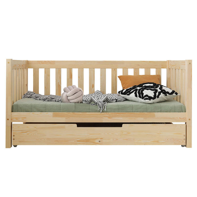 POSTEĽ 90/200 Thelma Prírodné drevo - hnedá, drevo (90/200cm) - Petits-meubles