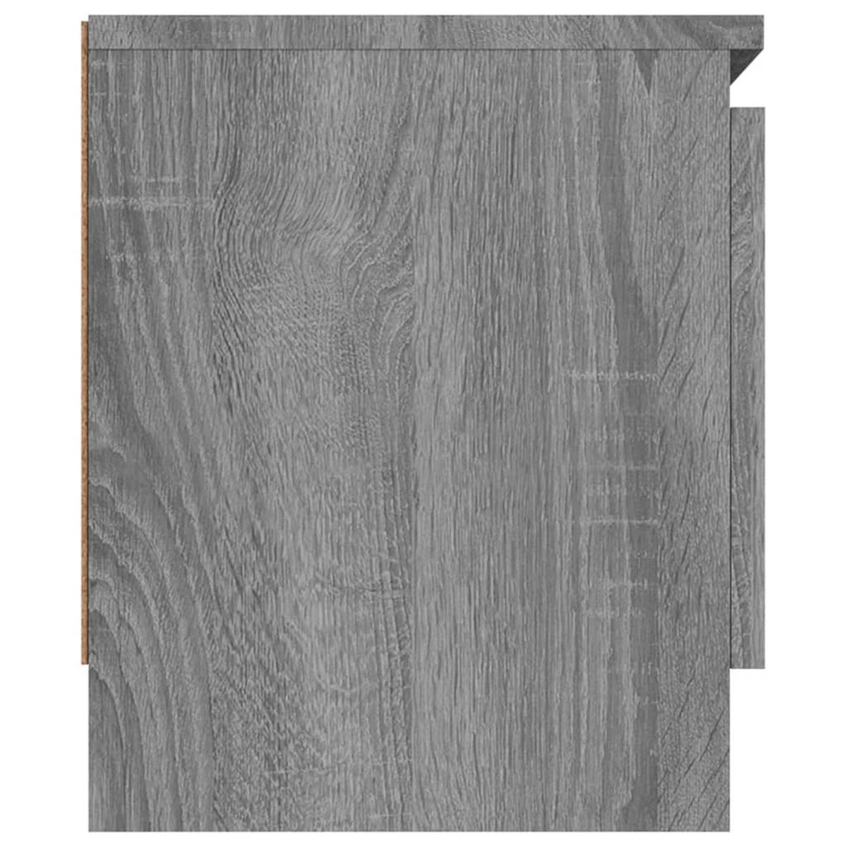 LOWBOARD mit 2 Türen 102/30/36 cm aus Holzwerkstoff in Grau Sonoma Dekor - Silbereichenfarben, Holz (102/36/30cm) - vidaXL