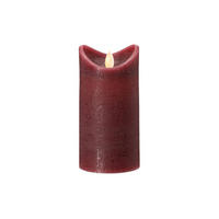 LED-KERZE Ø7,5x15 cm, Dunkelrot - Dunkelrot, Naturmaterialien (7.5/7.5/15cm) - dasmöbelwerk