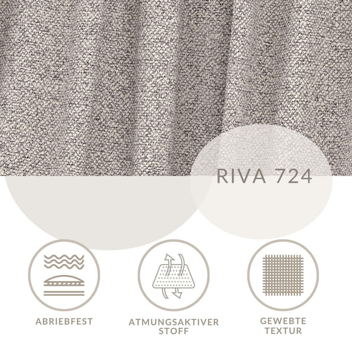 ECKSOFA MIT SCHLAFFUNKTION Velto Seidengrau Webstoff - Greige/Schwarz, Holz/Holzwerkstoff (250/152cm) - Maison de Reve