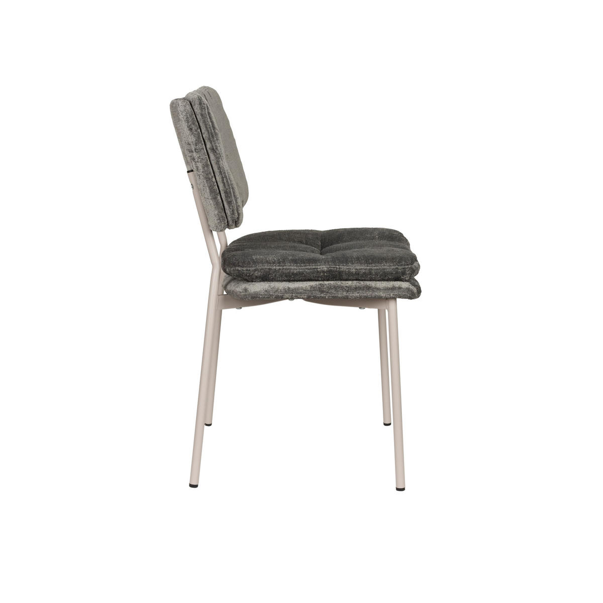 ESSZIMMERSTUHL Franck Samt Grau - 2 er Set - Grau, Kunststoff (44/80.5/52.5cm) - Housecraft Living