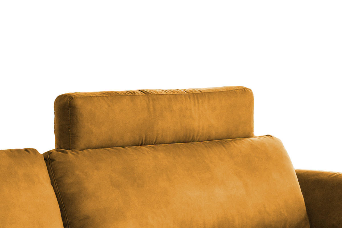 KOPFSTÜTZE MALTA Gold Webstoff - Goldfarben, Textil (100/23/15cm) - KAWOLA