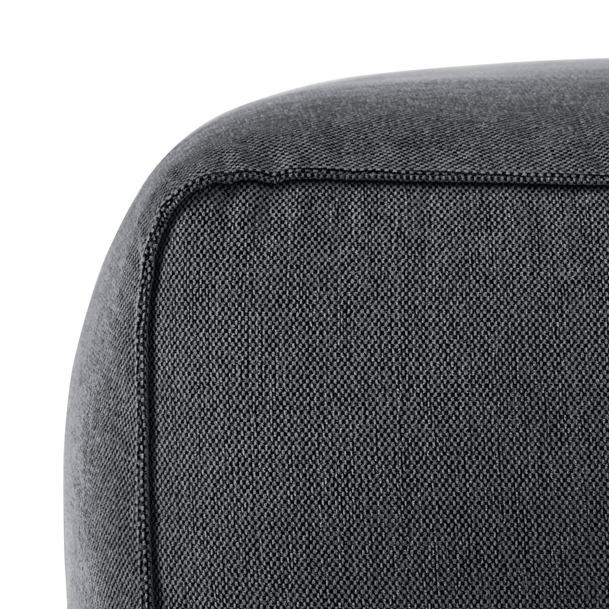 POLSTERHOCKER - Schwarz/Grau, Kunststoff/Textil (81/38/100cm) - home24