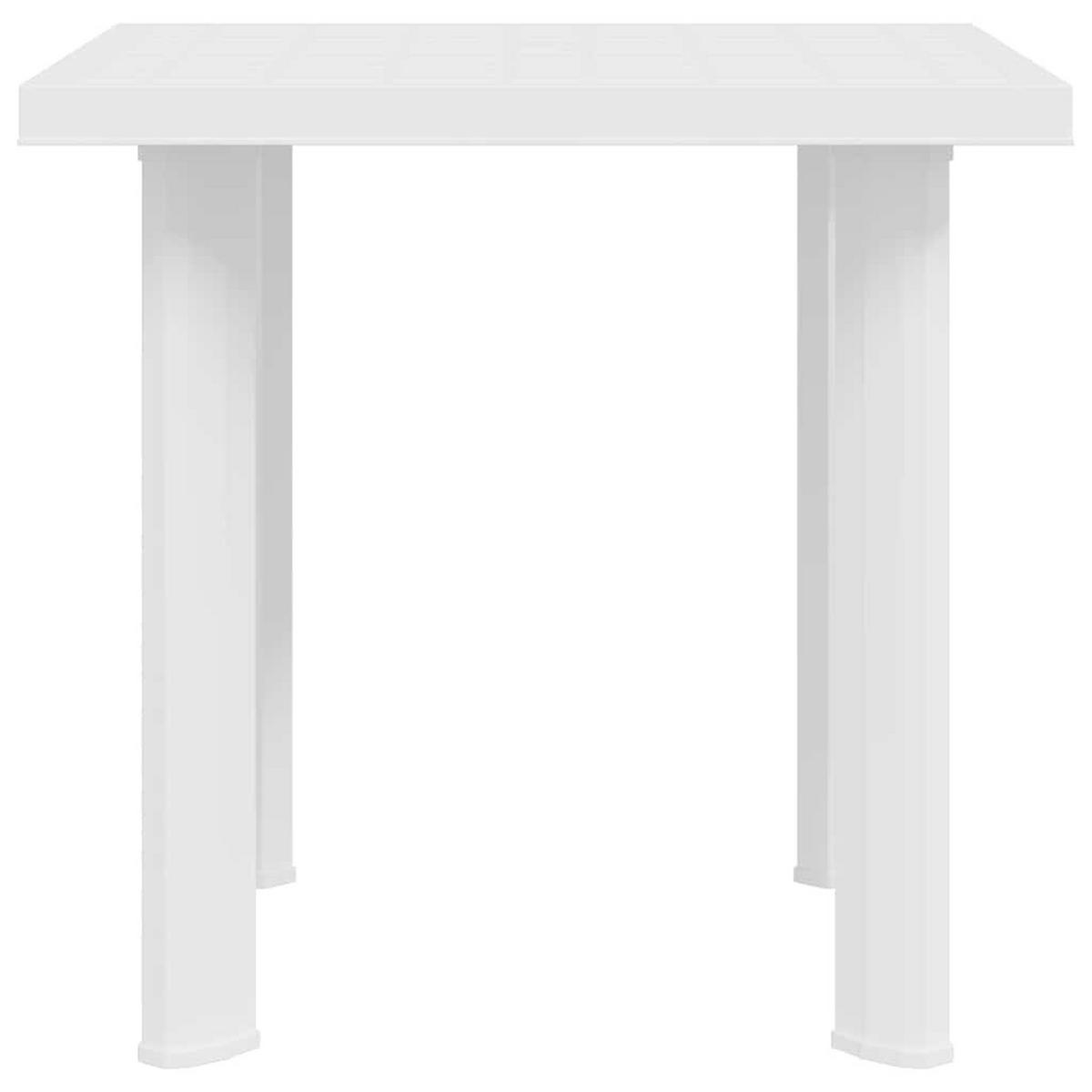 GARTENTISCH Weiss 80/75/72 Cm Kunststoff - Weiß, Kunststoff (75/80/72cm) - vidaXL