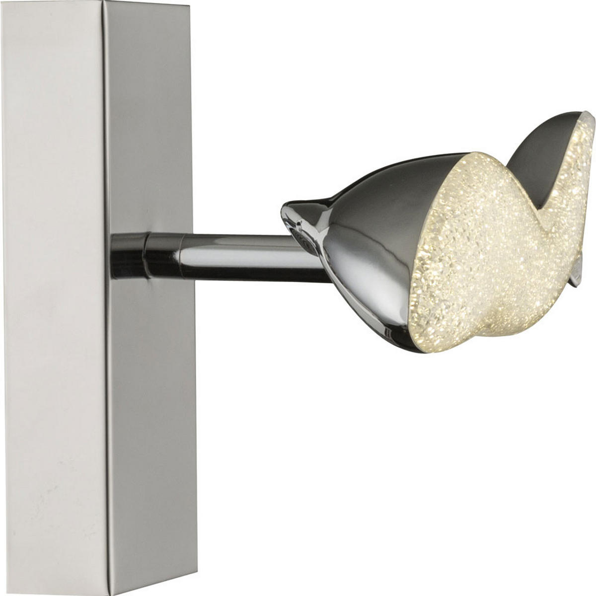 LED WANDLEUCHTE Preston Chrom Silber - Silberfarben, Metall (6/23.5/13cm) - Globo Lighting