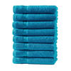 GÄSTEHANDTUCH 30x50 cm Frottier Gästetuch im 8er Set aus 100% Baumwolle, Tprkis 500g/m2 - Türkis, Textil (35/50cm) - Carpe Sonno