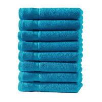 GÄSTEHANDTUCH 30x50 cm Frottier Gästetuch im 8er Set aus 100% Baumwolle, Tprkis 500g/m2 - Türkis, Textil (35/50cm) - Carpe Sonno