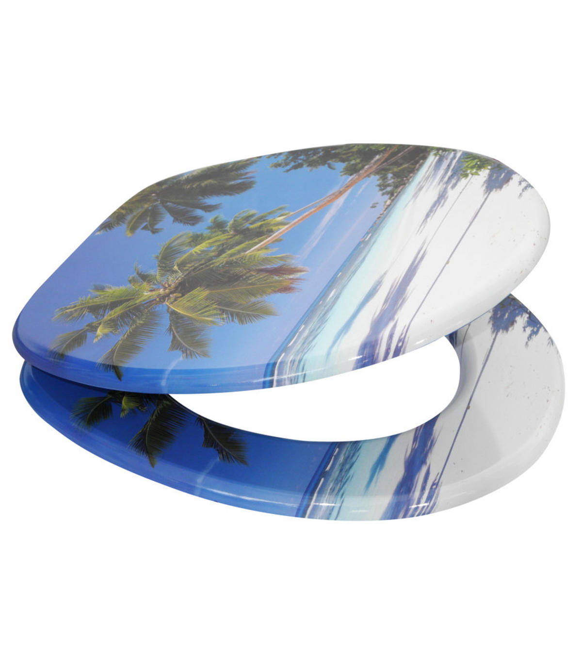 WC-SITZ Karibik - Blau, Holzwerkstoff (38/6/47cm) - Sanilo