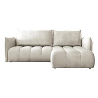 ECKSOFA Marsala, Seite: Rechts - Beige/Schwarz, Holz/Kunststoff (245/167cm) - MIRJAN24