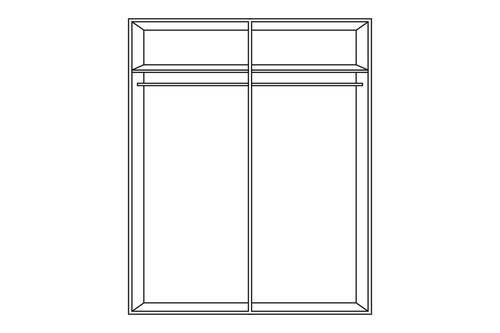 ORMAR S KLIZNIM VRATIMA bijela, hrast Sonoma   - bijela/boje hrasta, Design, drvni materijal/metal (170/195/57,5cm) - P & B