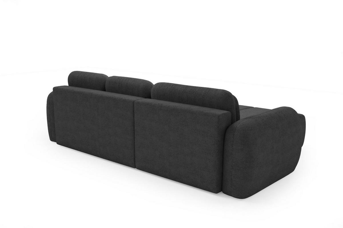 ECKSOFA Caria Mit Schlaffunktion - Anthrazit, Holzwerkstoff/Textil (304/190cm) - Fun Möbel