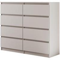 KOMMODE Lemon 120 cm mit acht Schubladen kaschmir - Kaschmir, Holzwerkstoff (120/101.5/39cm) - Beautysofa