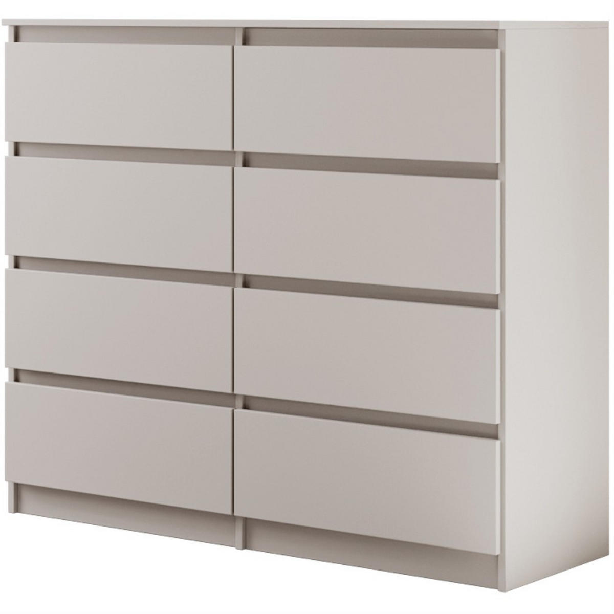 KOMMODE Lemon 120 cm mit acht Schubladen kaschmir - Kaschmir, Holzwerkstoff (120/101.5/39cm) - Beautysofa