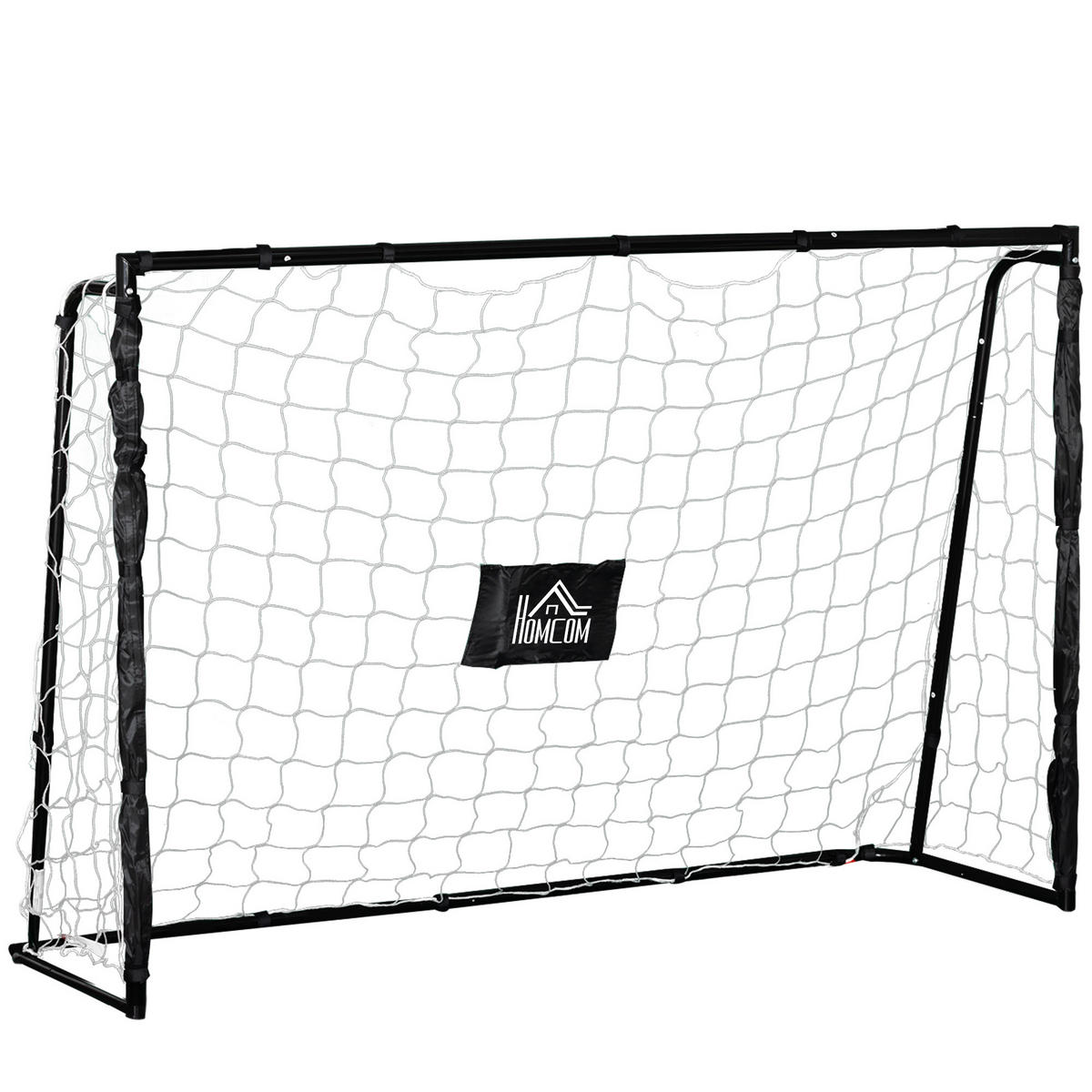 FUSSBALLTOR DE-18610 186x123 cm Trainings- & Spieltor Schwarz - Schwarz, Metall (62/186cm) - ComfortXL