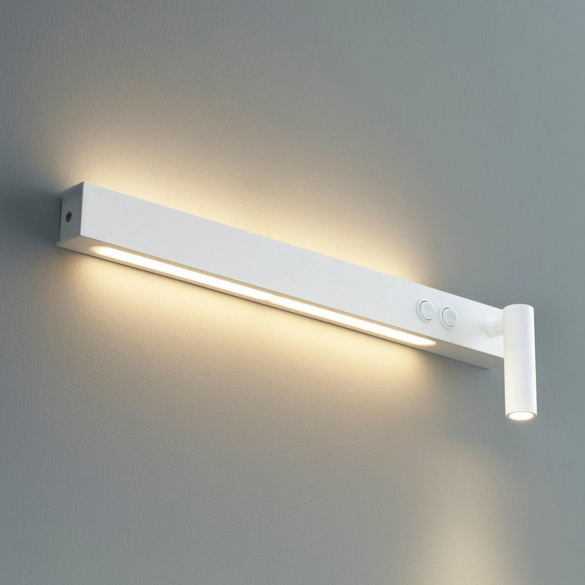 WANDLEUCHTE Stanli, Weiß, 45cm - Weiß, Metall (45/45/45cm) - KOSILUM